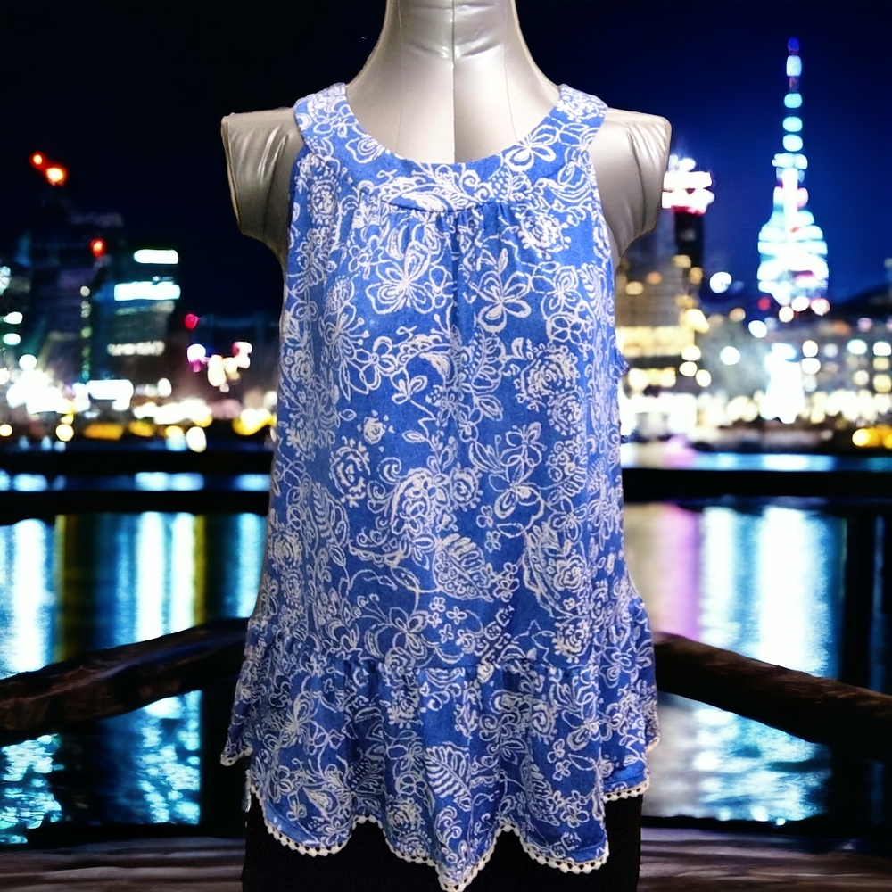 PERCEPTION CONCEPT | ✨💠 Cornflower Blue Choker Top Blouse | ✨ NWT ✨ size XL